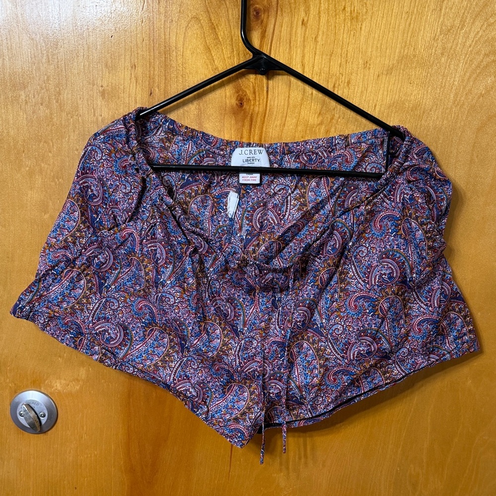 J. Crew Paisley Shorts - Red and Blue